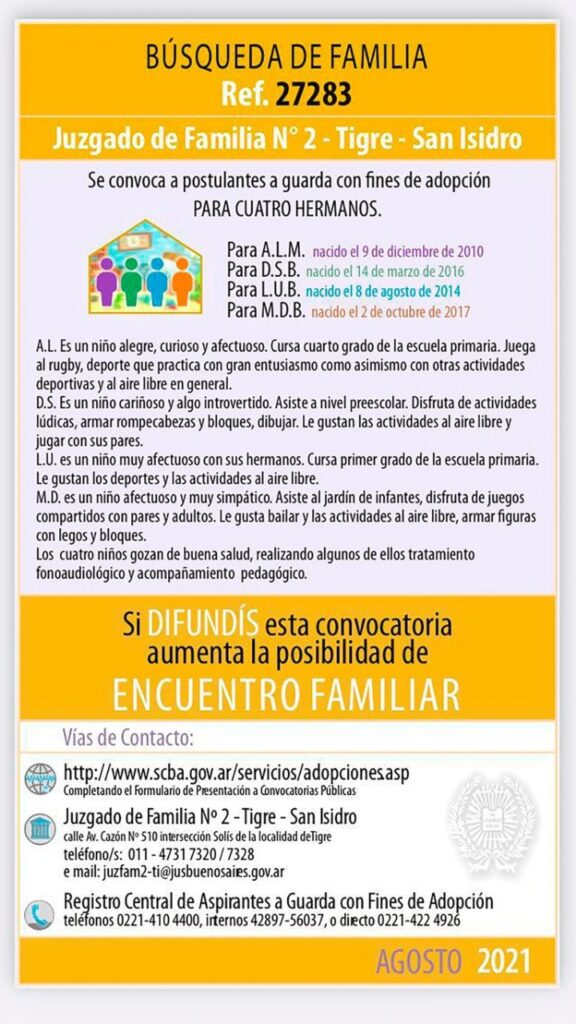 La convocatoria pública se abrió el martes 10 de agosto